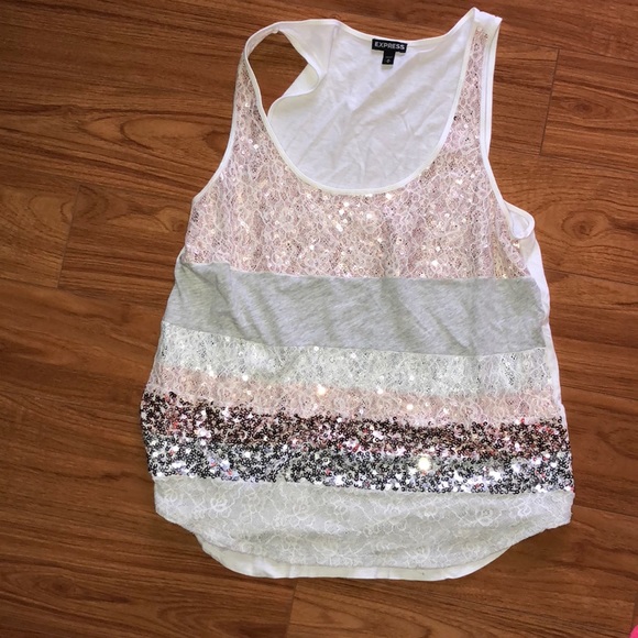 Express Tops - Glitter tank from Express